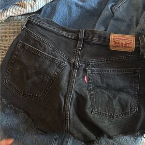 Levi's 501 Black Denim Shorts